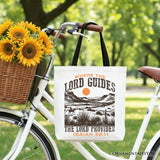 The Lord Provides Christian Tote Bag, Retro Western Desert Worship Gift Shopper