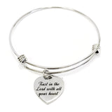 Christian Jewelry, Trust In The Lord With All Your Heart Bracelet, Christian Bracelet, Christian Gift, Scripture Gift, Religious Gift